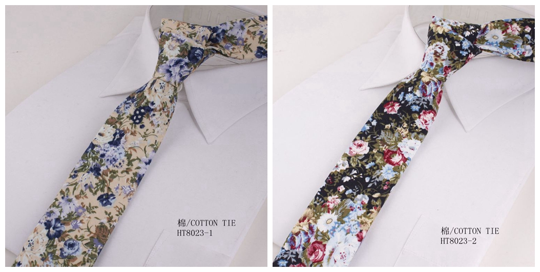 Skinny cotton best wedding ties for groom flower tie