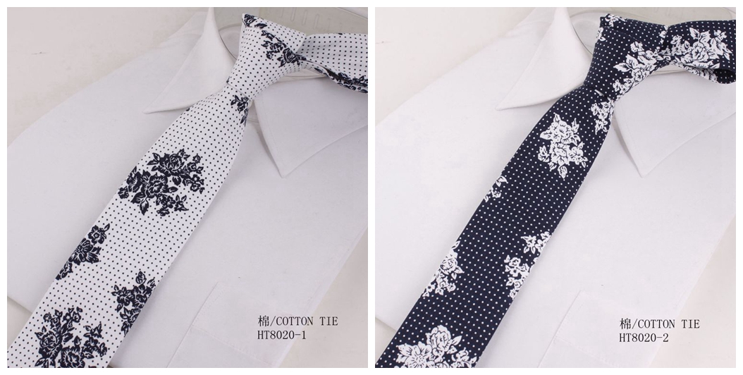 Skinny cotton best wedding ties for groom flower tie