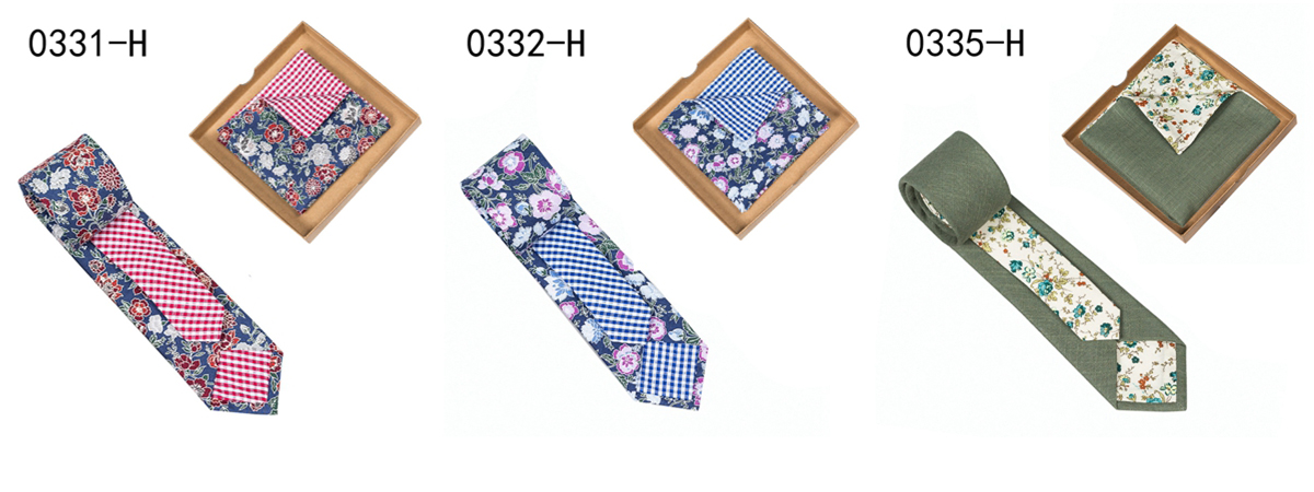 TONIVANI-06 Wholesale Shengzhou China Mens Printed Cotton Neckties And Pocket Square Sets Male Colorful Floral Ties