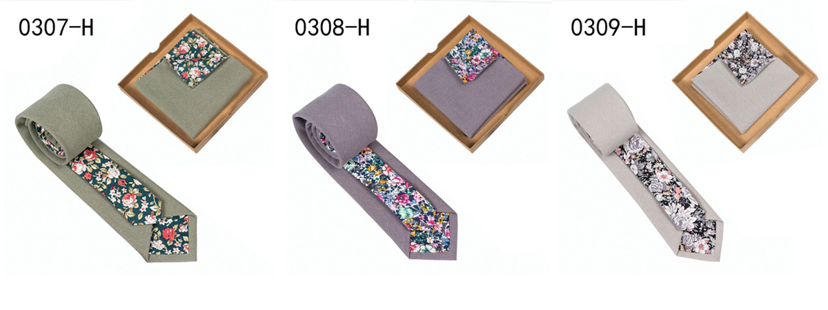 TONIVANI-06 Wholesale Shengzhou China Mens Printed Cotton Neckties And Pocket Square Sets Male Colorful Floral Ties