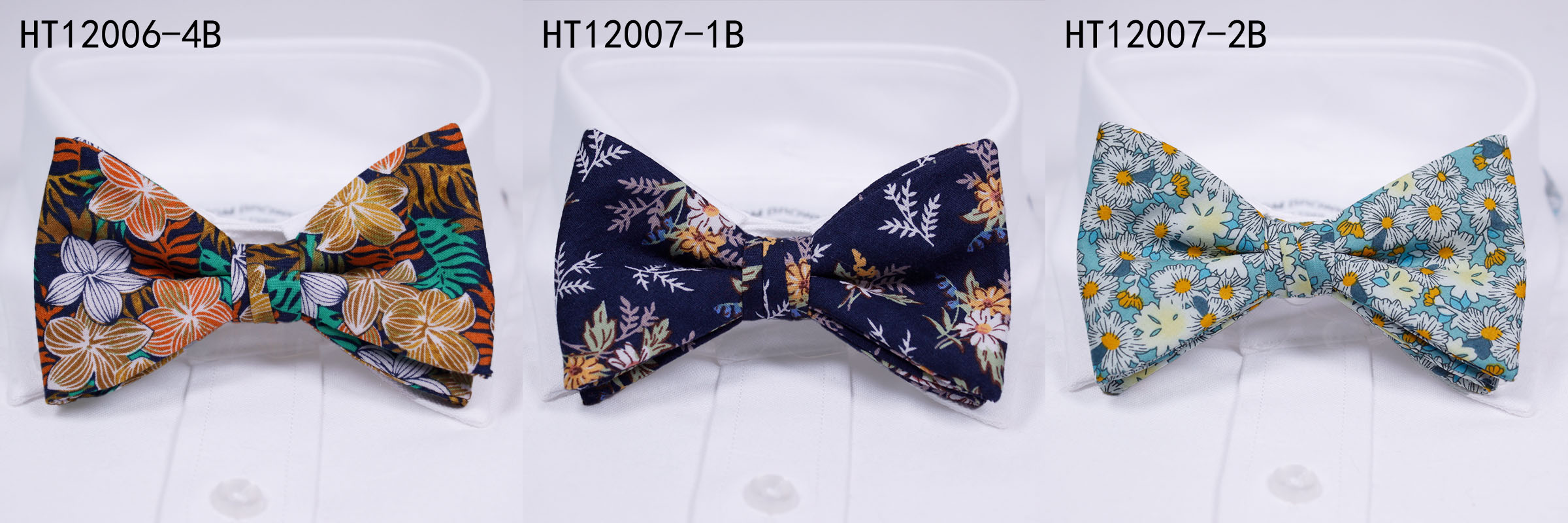 Cotton flowers fashion mens bow ties