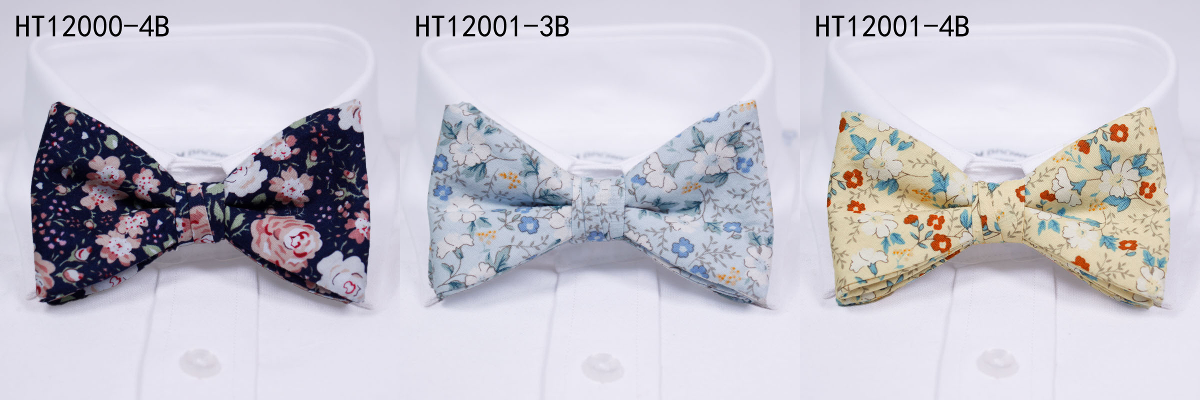 Cotton flowers fashion mens bow ties