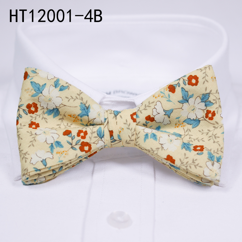 Cotton flowers fashion mens bow ties