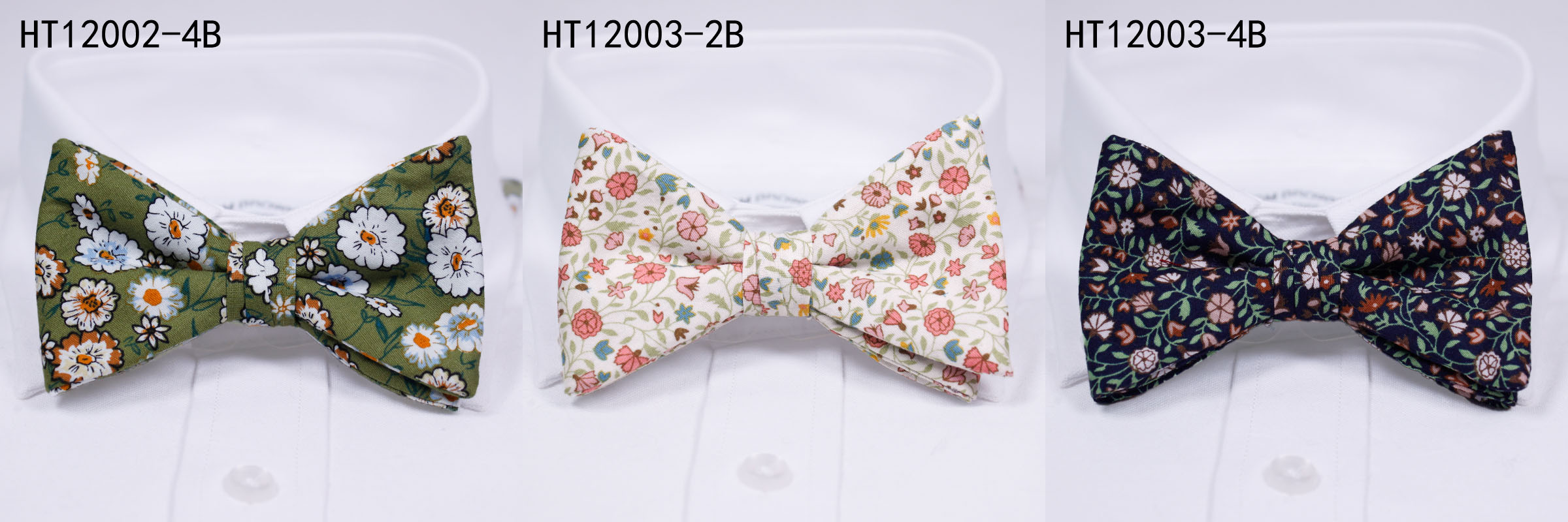 Cotton flowers fashion mens bow ties