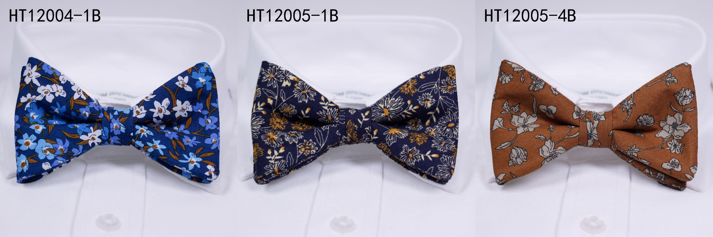 Cotton flowers fashion mens bow ties