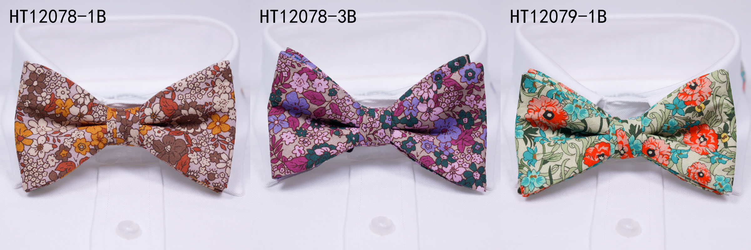 Cotton flowers bow tie men handmade for grooms