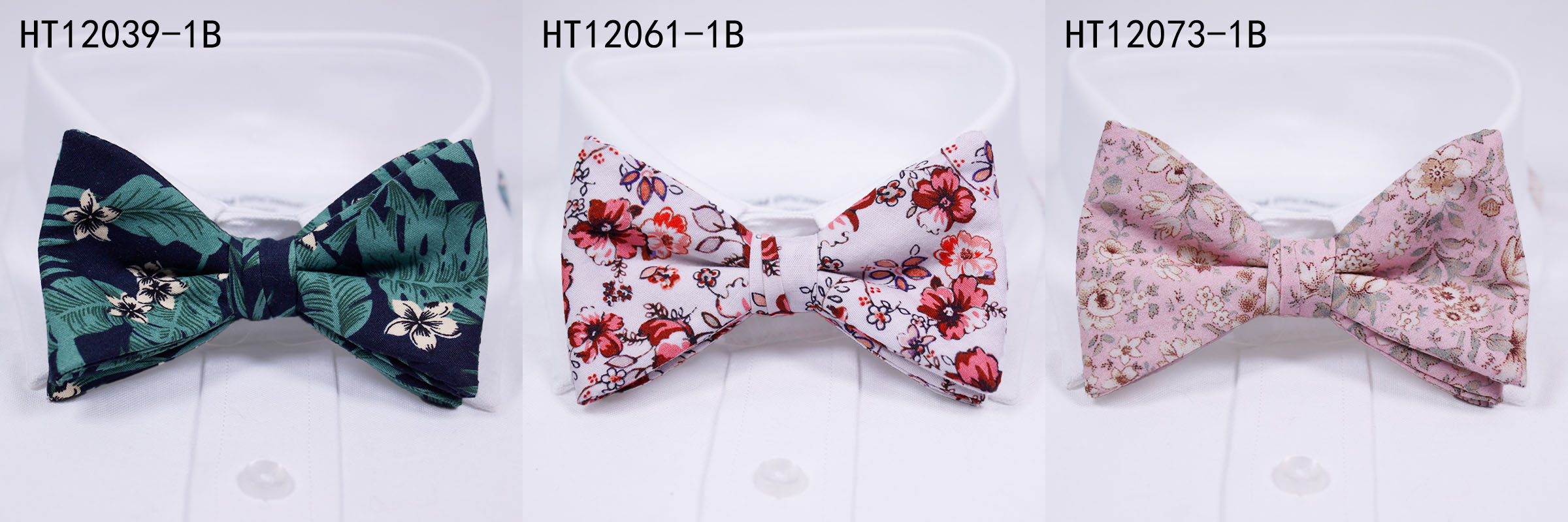 Cotton flowers bow tie men handmade for grooms