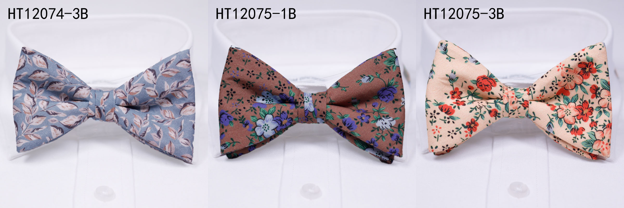 Cotton flowers bow tie men handmade for grooms