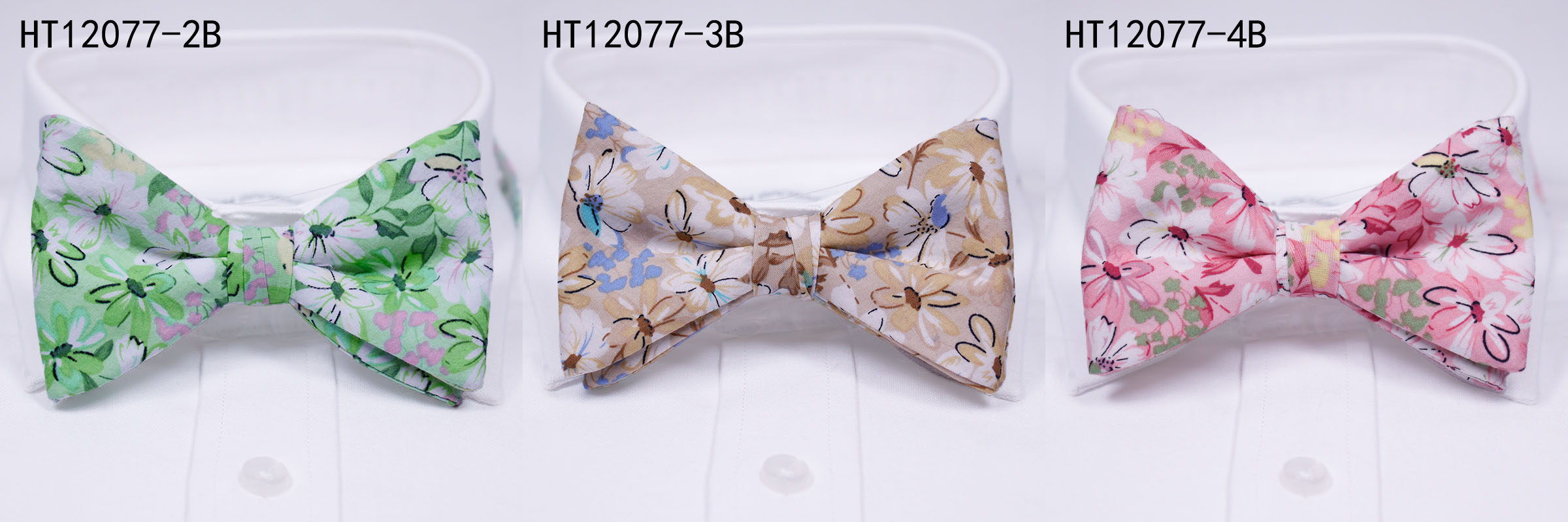 Cotton flowers bow tie men handmade for grooms