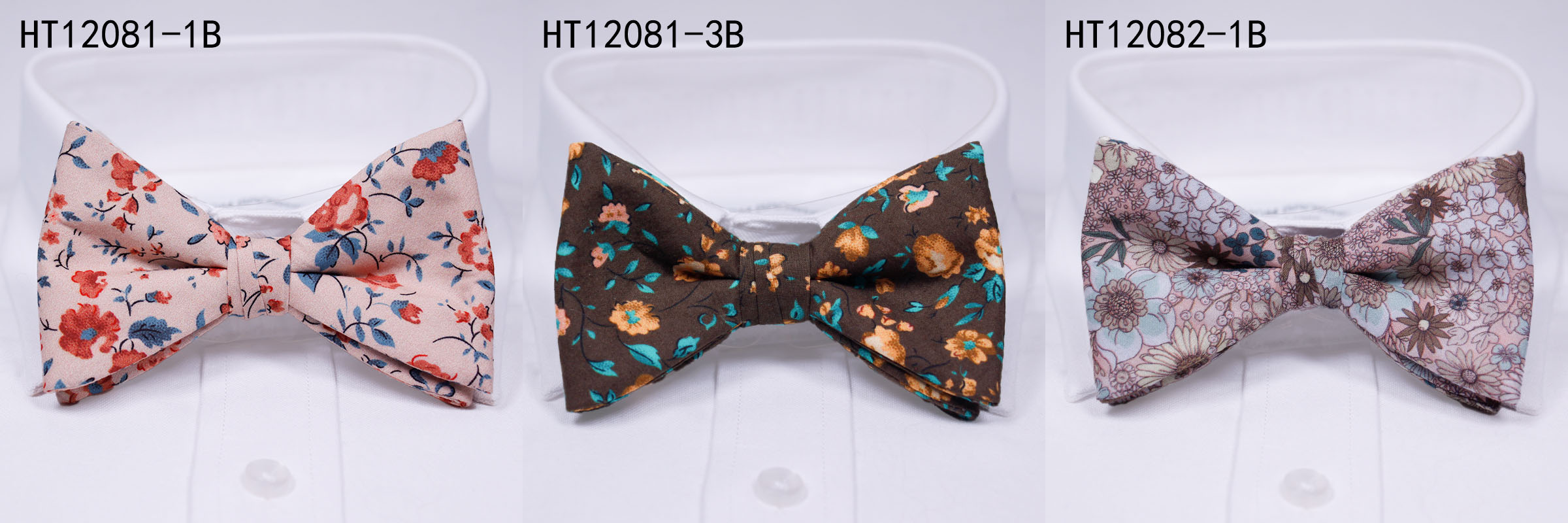 Cotton flowers bow tie men handmade for grooms