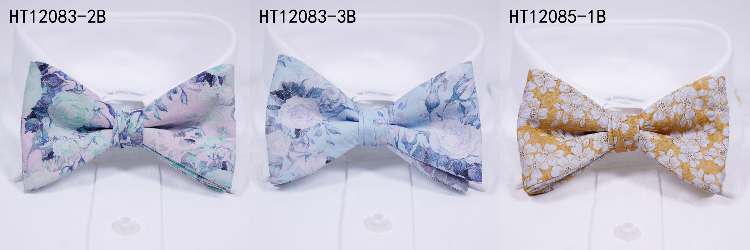 Cotton flowers bow tie men handmade for grooms