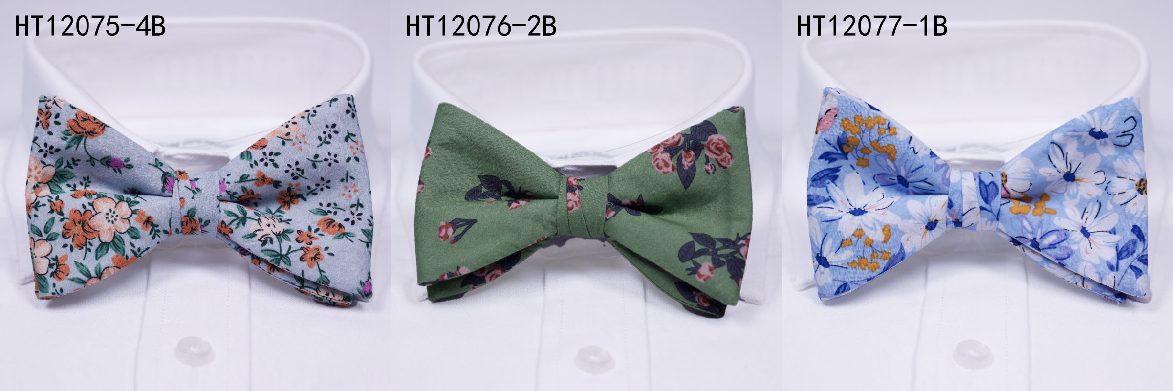 Cotton flowers bow tie men handmade for grooms