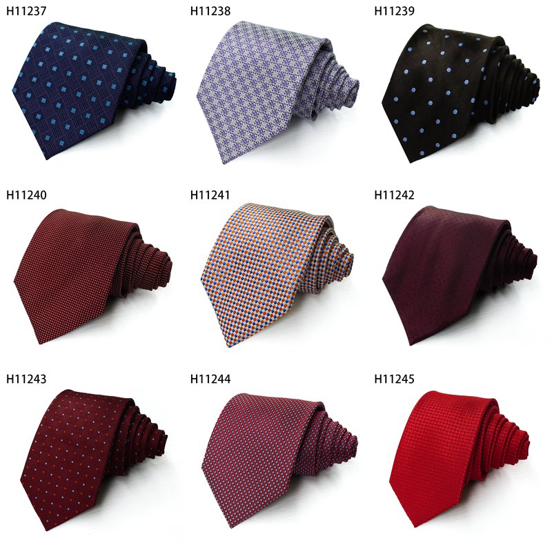 Fashion Neck Ties For Men Business Flowers Style Polyester Woven