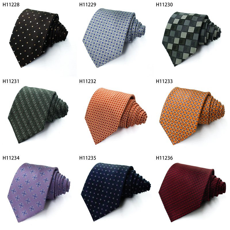 Fashion Neck Ties For Men Business Flowers Style Polyester Woven