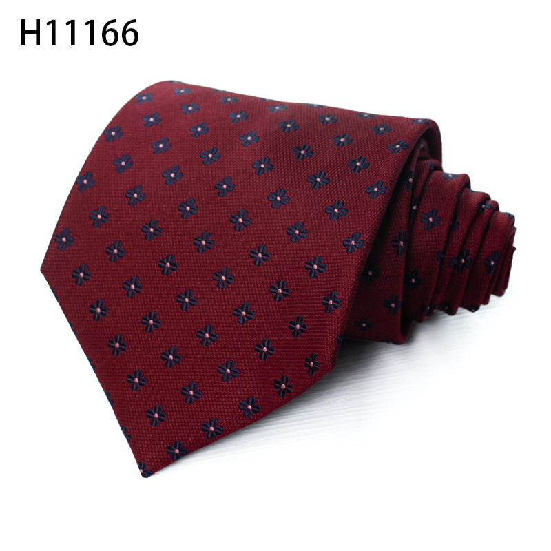 Fashion Neck Ties For Men Business Flowers Style Polyester Woven