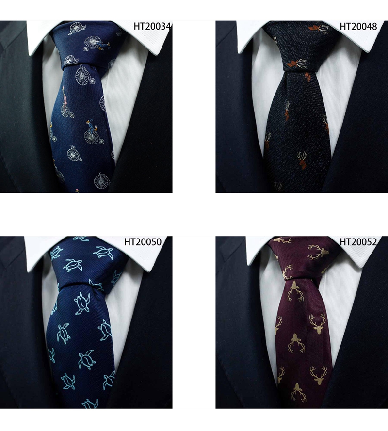 Custom mens fashion casual novelty neckties woven polyester