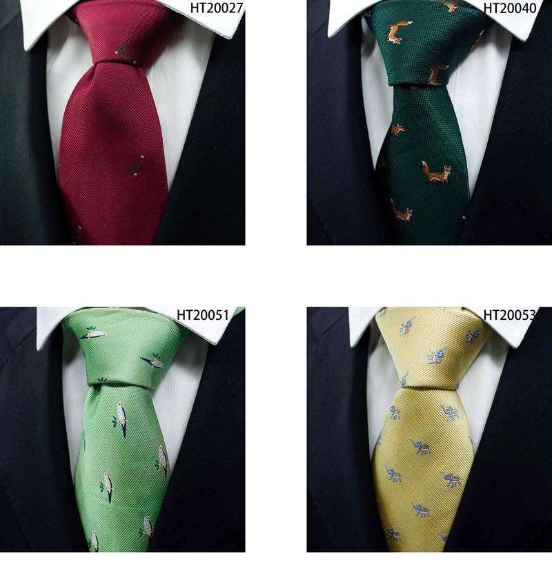 Custom polyester novelty animal neckties fashion classic design