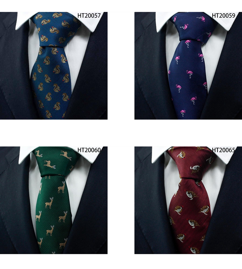 Custom polyester novelty animal neckties fashion classic design