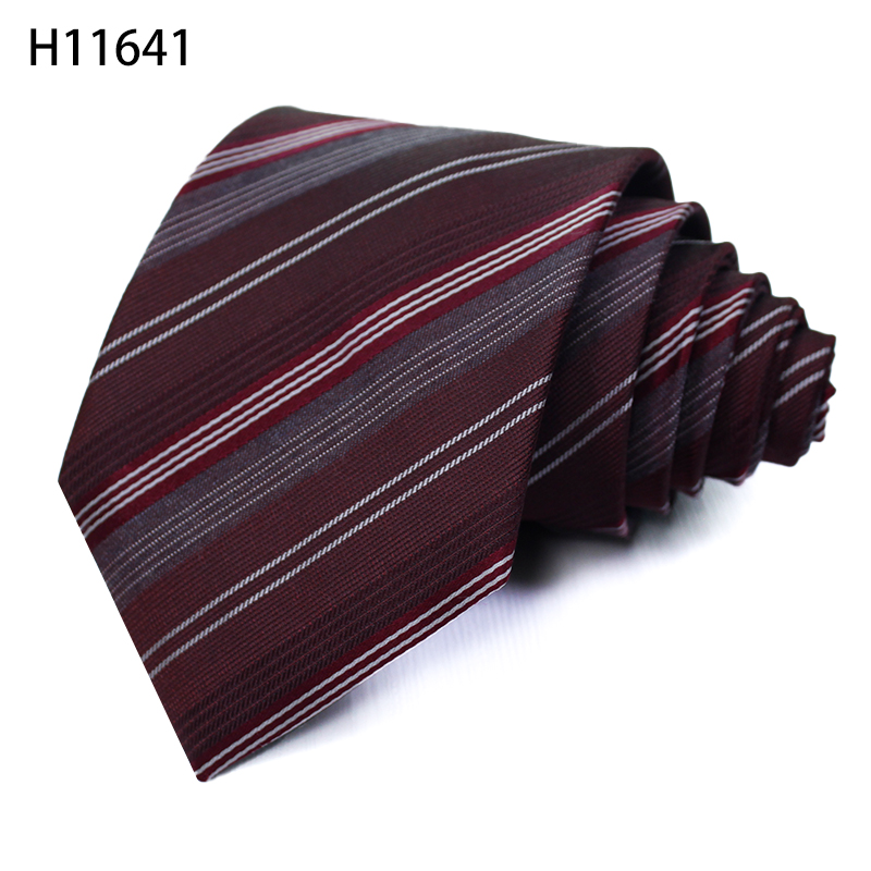 Red Mens Business Stripe Neckties Wedding Party Custom Tie