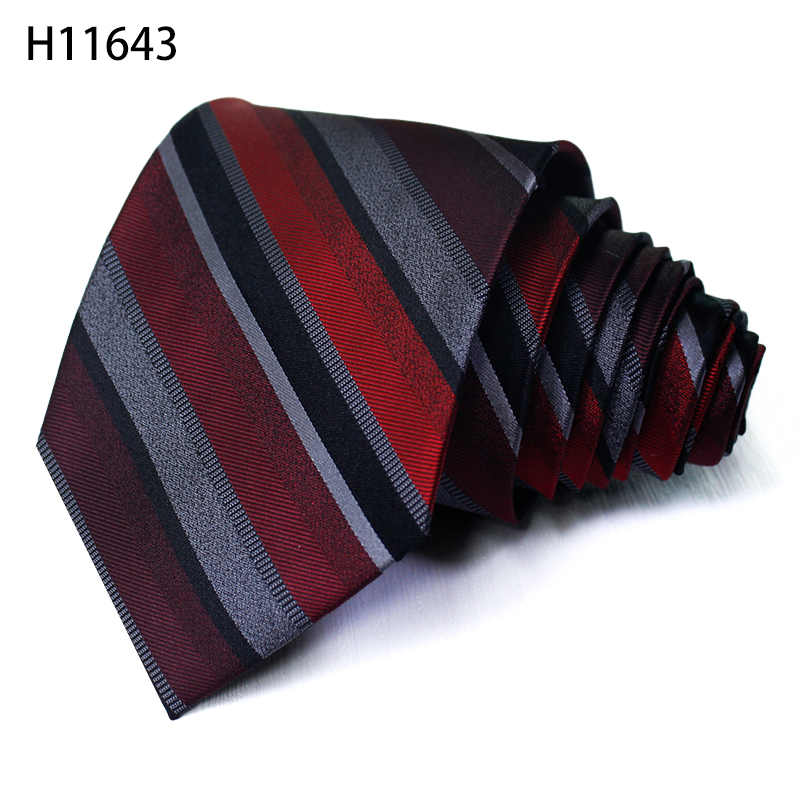 Red Mens Business Stripe Neckties Wedding Party Custom Tie