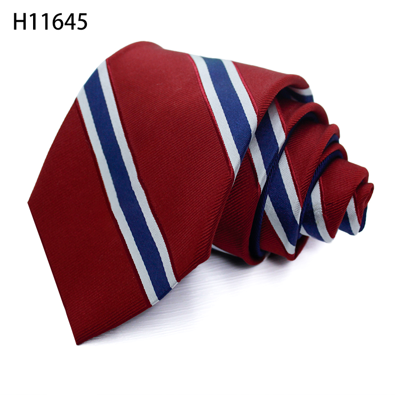 Red Mens Business Stripe Neckties Wedding Party Custom Tie