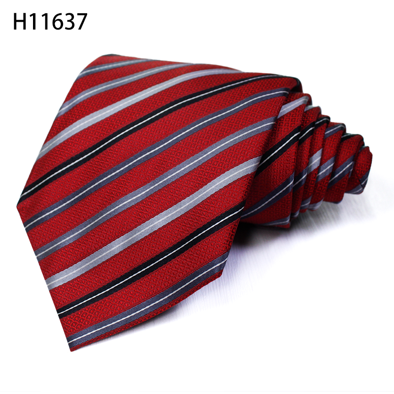 Stripe Mens Silk Woven Neckties Business Gentleman Meeting Tie