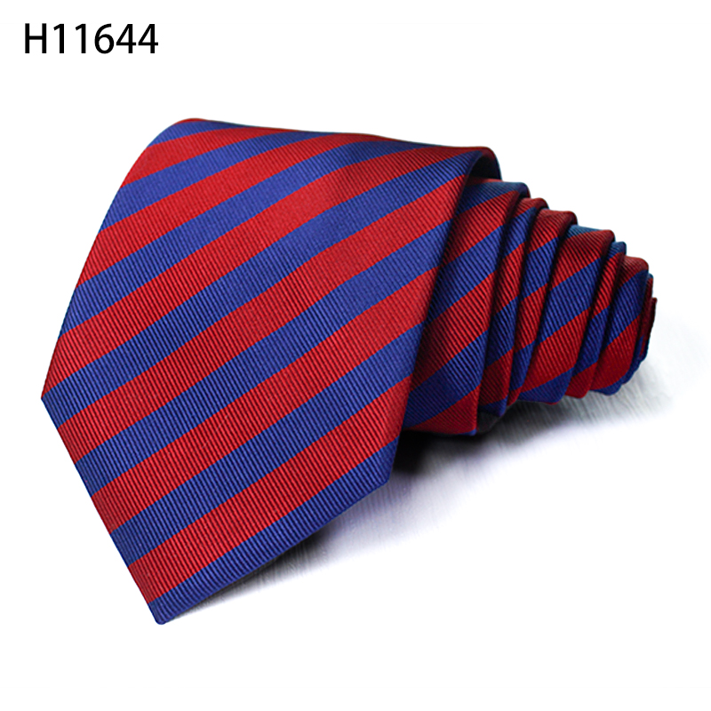 Red Mens Business Stripe Neckties Wedding Party Custom Tie