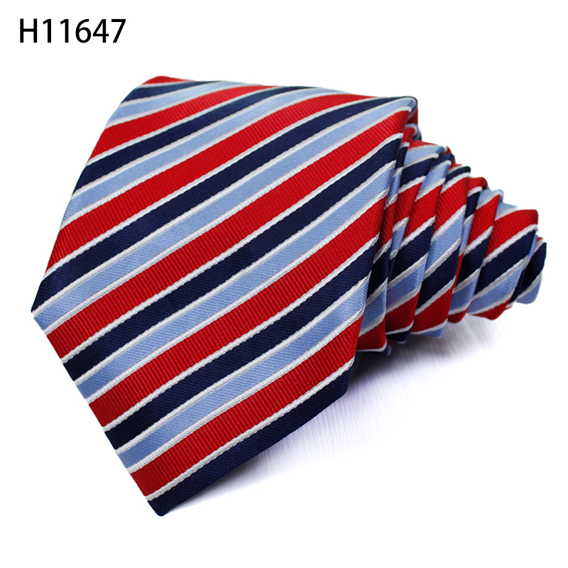 Red Mens Business Stripe Neckties Wedding Party Custom Tie