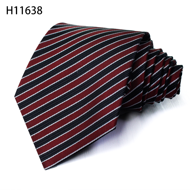 Stripe Mens Silk Woven Neckties Business Gentleman Meeting Tie