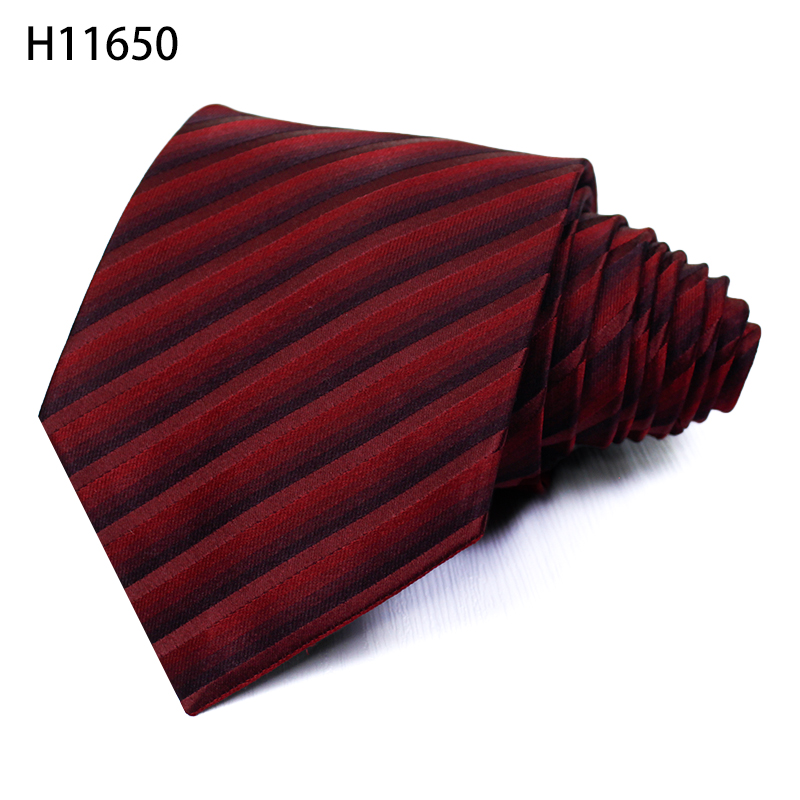 Custom Silk Skinny Neckties Woven Stripe Cravat Business Tie