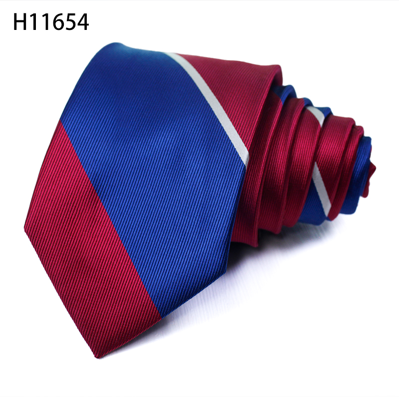 Custom Silk Skinny Neckties Woven Stripe Cravat Business Tie