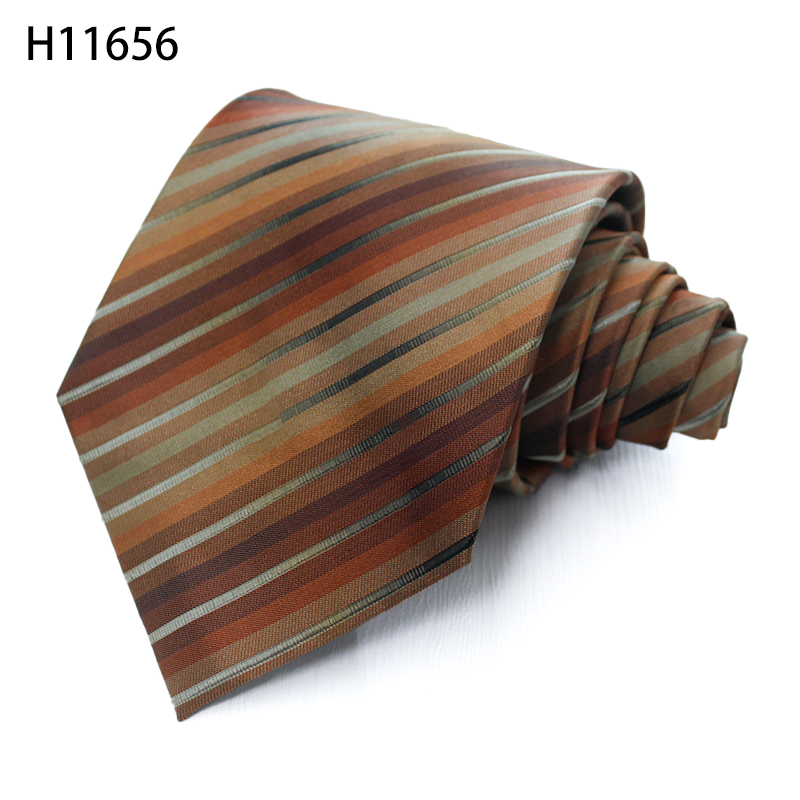 Custom Silk Skinny Neckties Woven Stripe Cravat Business Tie