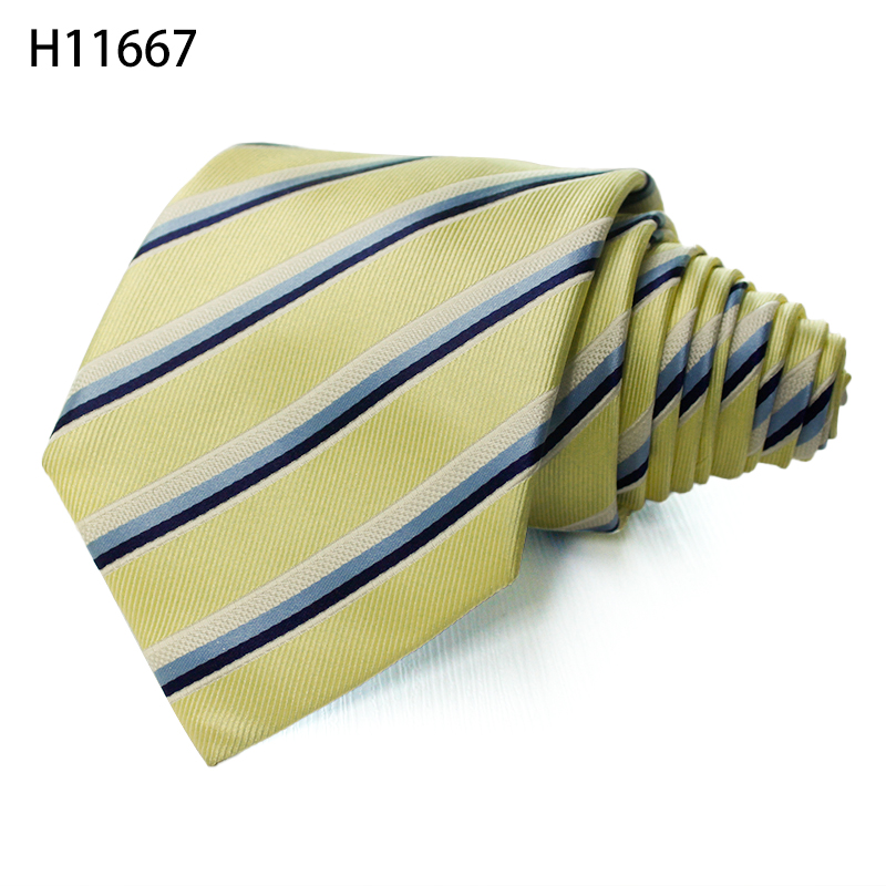 Green Gold Mens Party Neckties Silk High Quality Fashion Tie