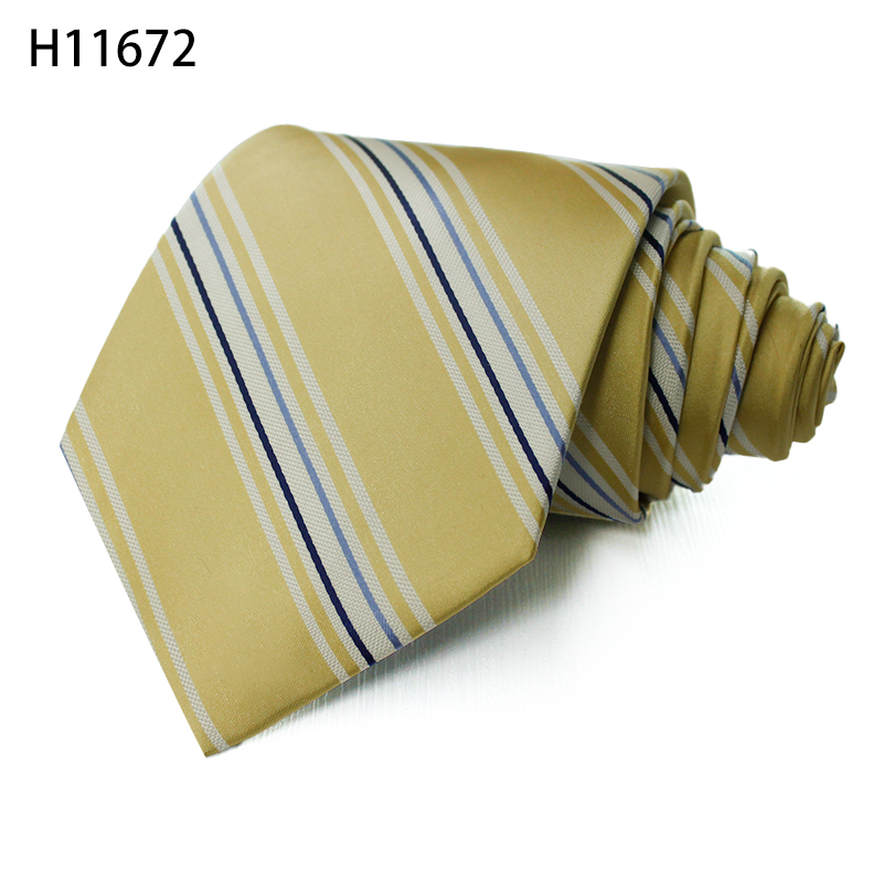 Green Gold Mens Party Neckties Silk High Quality Fashion Tie