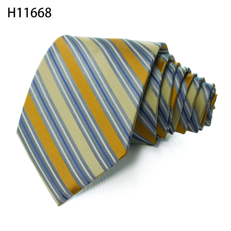 Green Gold Mens Party Neckties Silk High Quality Fashion Tie