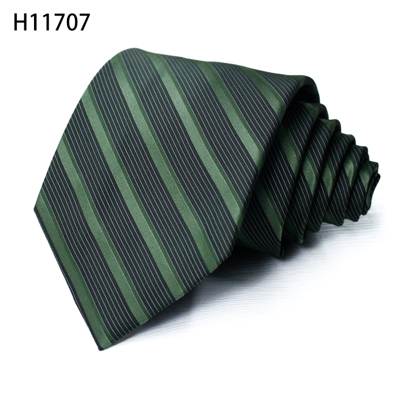 Green stripe man business wedding neckties hot design