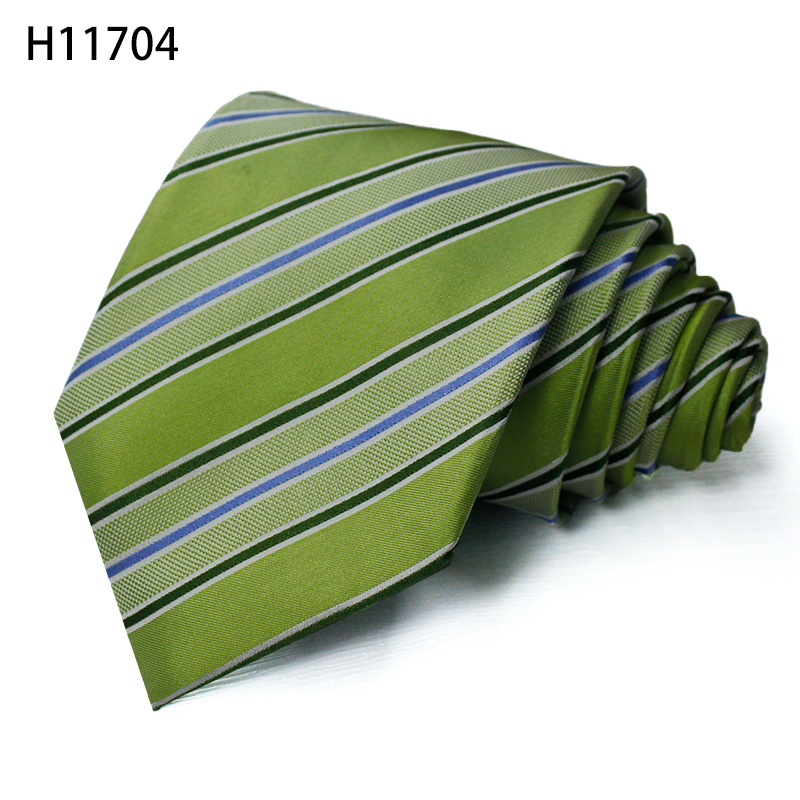 Green stripe man business wedding neckties hot design