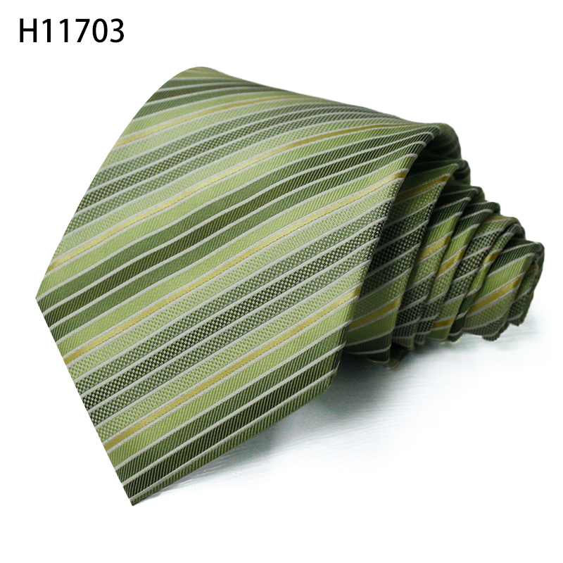 Green stripe man business wedding neckties hot design