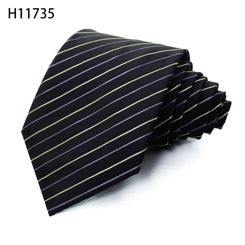 Dark stripe mens silk ties manufactory fashion necktie