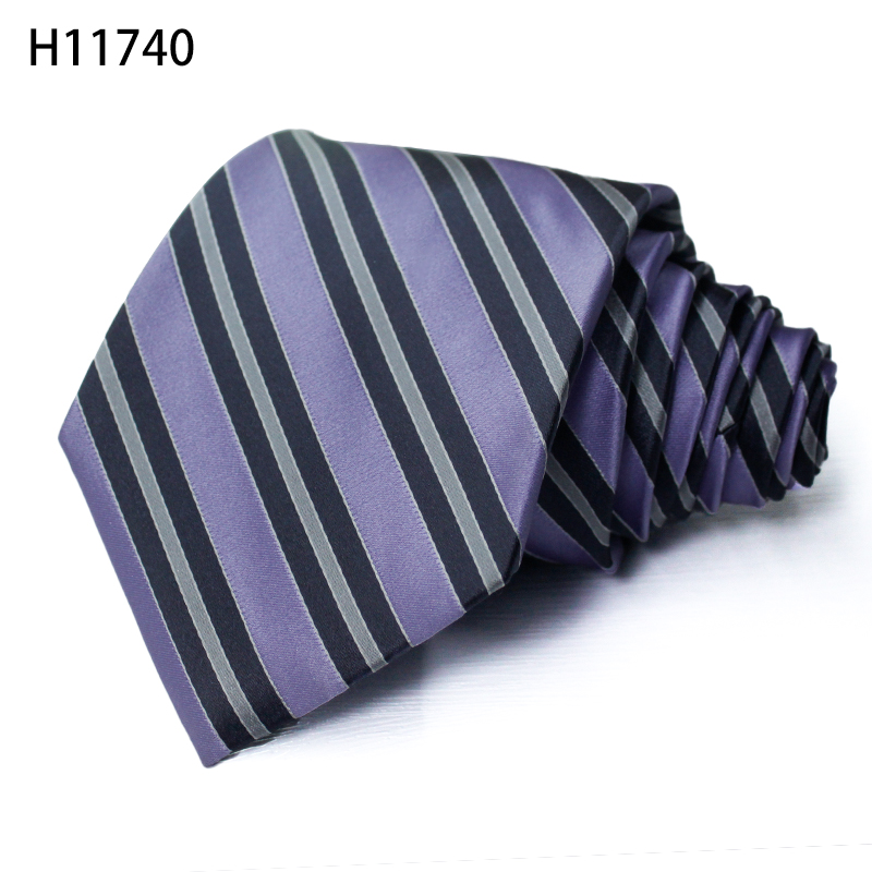 Dark stripe mens silk ties manufactory fashion necktie