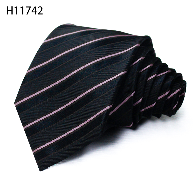 Dark stripe mens silk ties manufactory fashion necktie