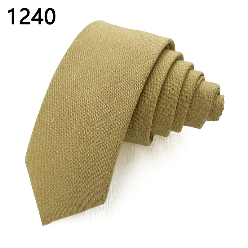 Cotton solid mens casual neckties good quantity skinny ties