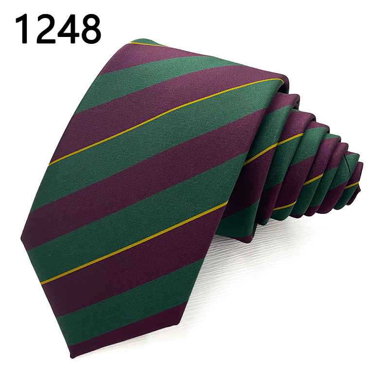 Dark color stripe business style mens neckties woven