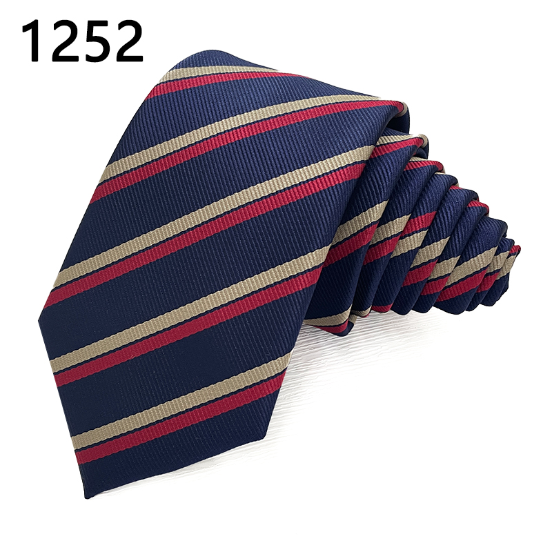 Dark color stripe business style mens neckties woven