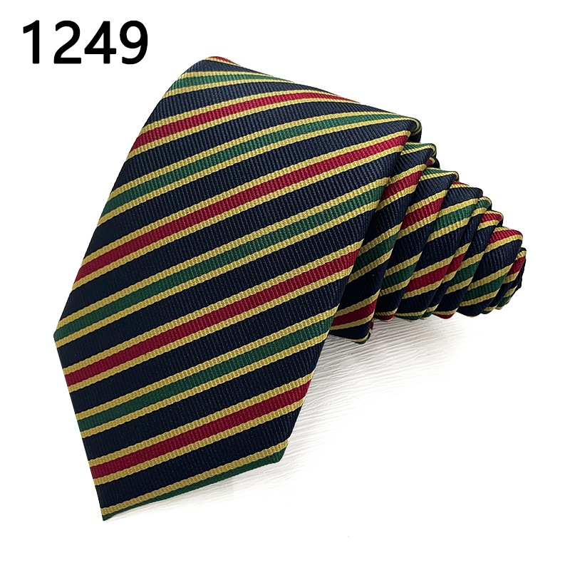 Dark color stripe business style mens neckties woven