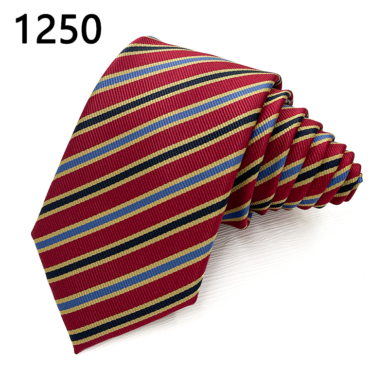 Dark color stripe business style mens neckties woven