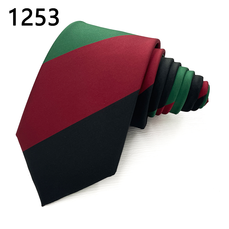 Dark color stripe business style mens neckties woven