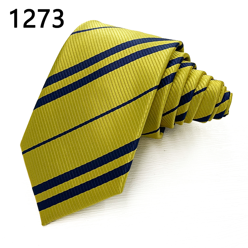 Red with yellow stripe mens fashion neckties custom design