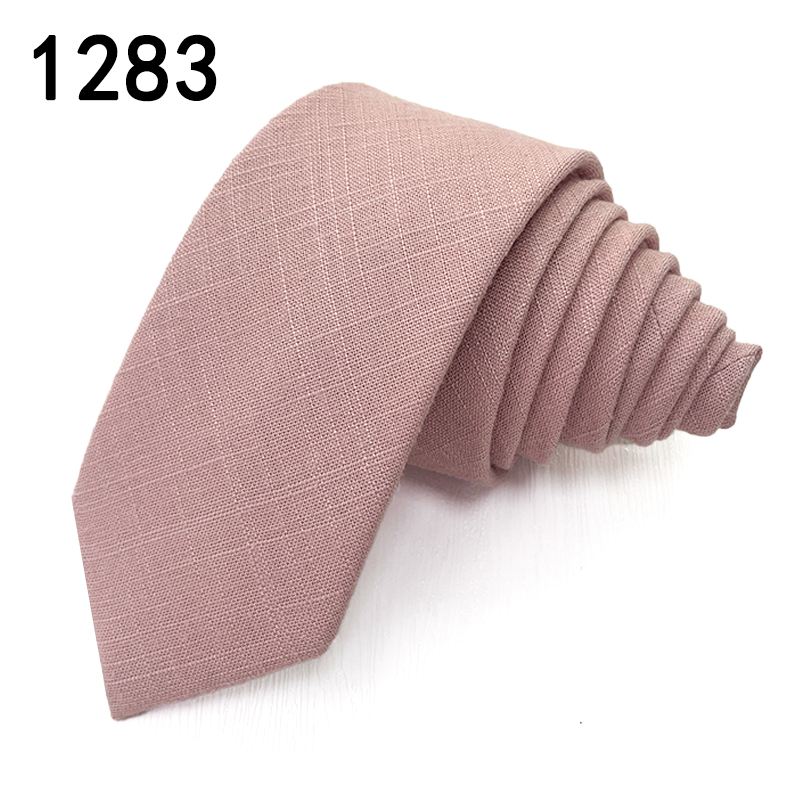 Cotton wholesale satin plain neckties slim skinny fashion ties