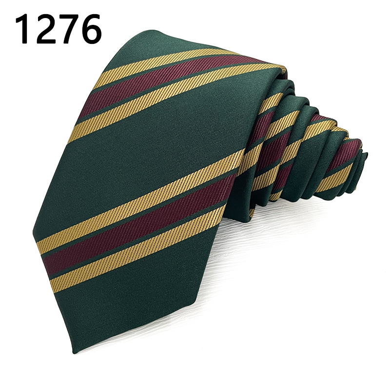 Red with yellow stripe mens fashion neckties custom design